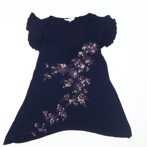 Rocha John Rocha Women's Blue Floral Blouse Size 12