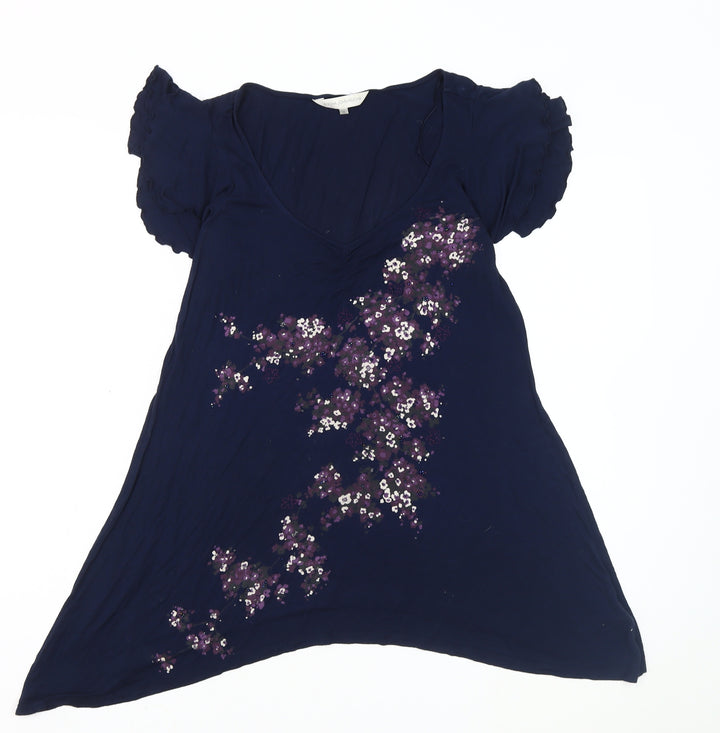Rocha John Rocha Women's Blue Floral Blouse Size 12