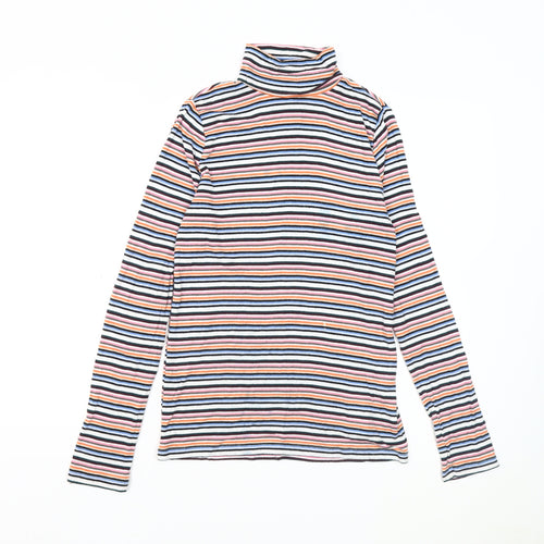Gap Women's Multicoloured Striped Roll Neck Jumper