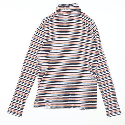 Gap Women's Multicoloured Striped Roll Neck Jumper