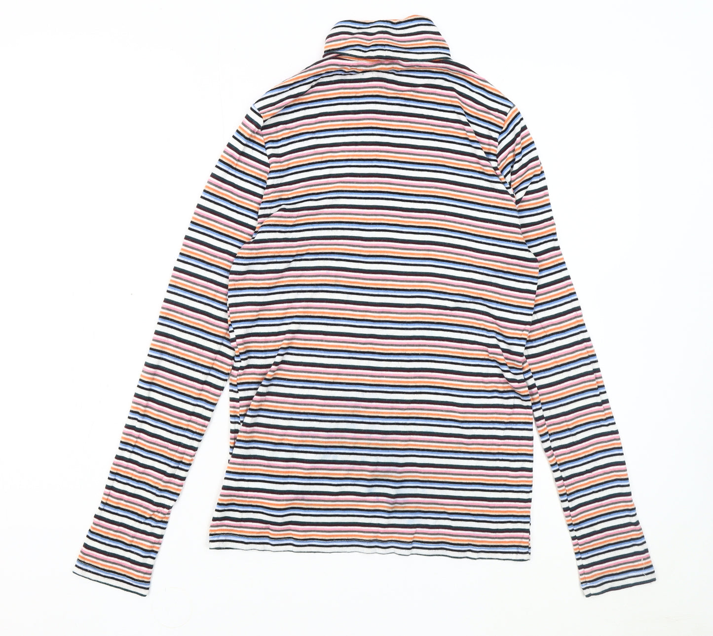 Gap Women's Multicoloured Striped Roll Neck Jumper