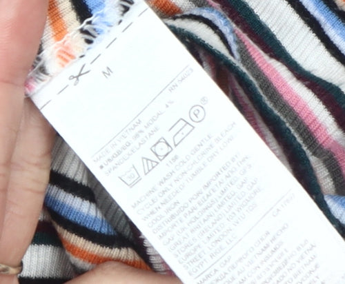 Gap Women's Multicoloured Striped Roll Neck Jumper