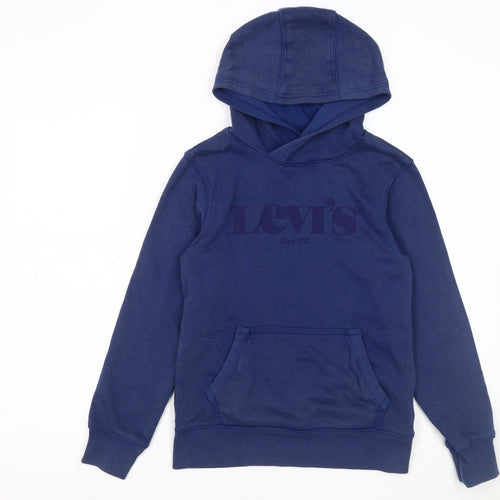 Levi's Boys Blue Hoodie 9-10 Years Pullover Cotton Blend