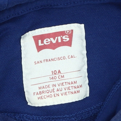 Levi's Boys Blue Hoodie 9-10 Years Pullover Cotton Blend