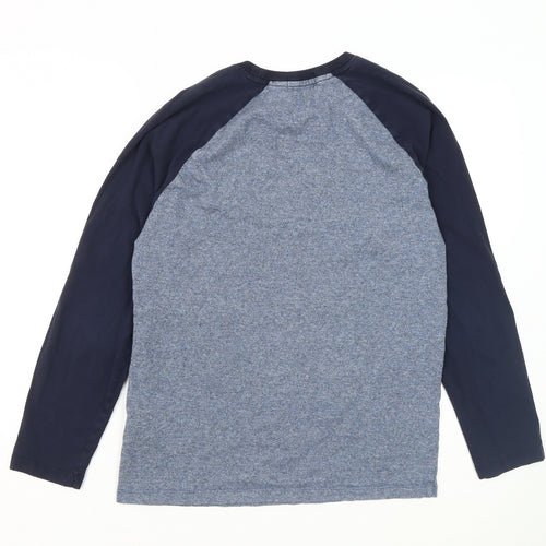 Superdry Men's Blue Long Sleeve Cotton T-Shirt S