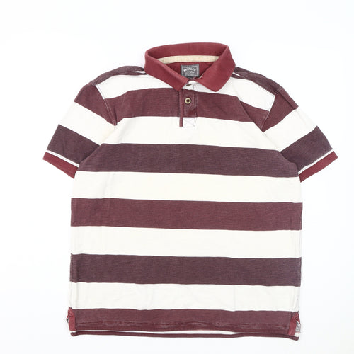 FatFace Men's M Multicoloured Striped Polo Shirt