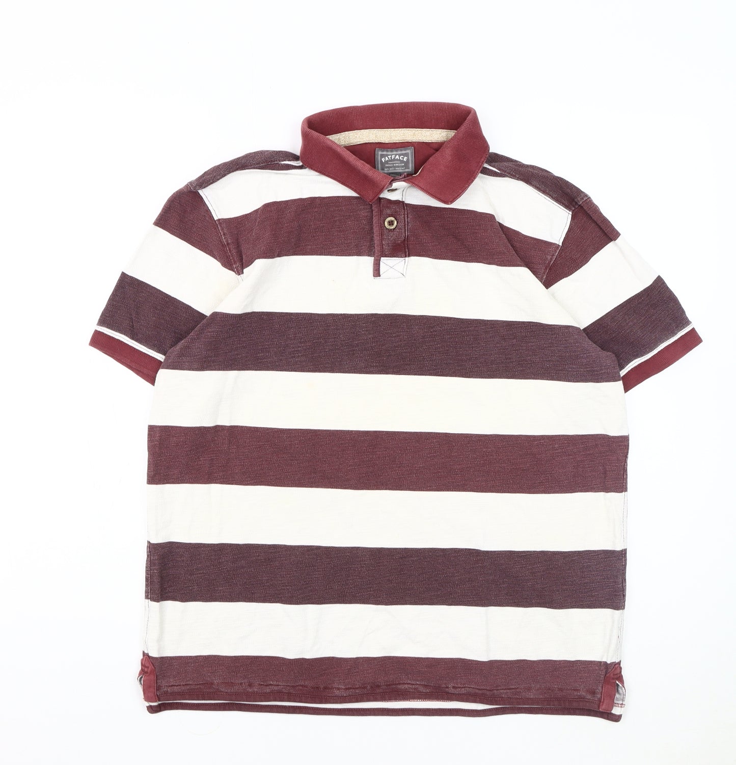 FatFace Men's M Multicoloured Striped Polo Shirt