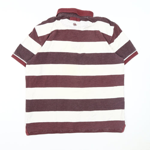 FatFace Men's M Multicoloured Striped Polo Shirt
