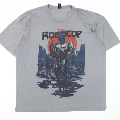 Lootcrate Robocop Movie Grey Graphic T-Shirt 2XL
