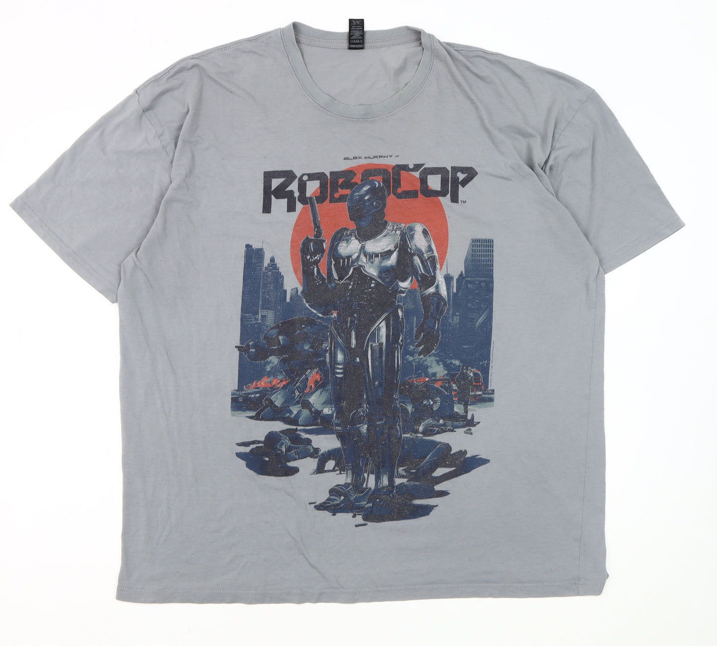 Lootcrate Robocop Movie Grey Graphic T-Shirt 2XL