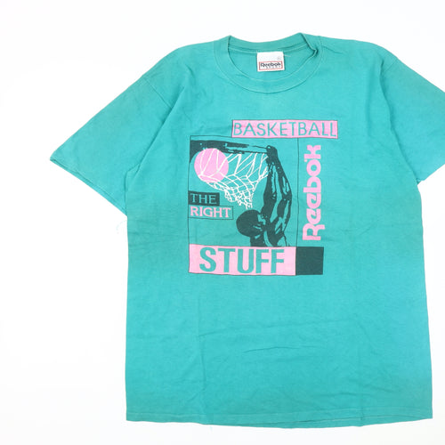 Reebok Sport Men's XL Green Graphic T-Shirt