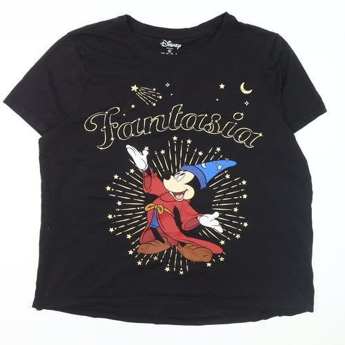 Disney Women's Black XL Mickey Mouse T-Shirt