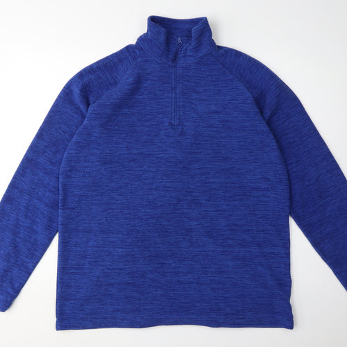Mountain Warehouse Men's Blue Fleece 1/4 Zip Sweatshirt - L