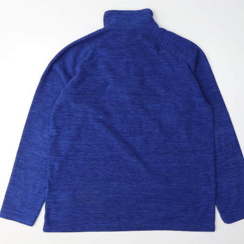 Mountain Warehouse Men's Blue Fleece 1/4 Zip Sweatshirt - L
