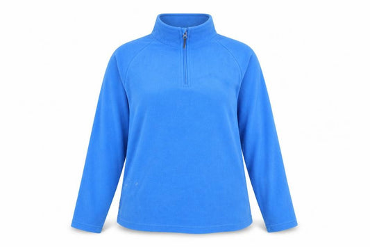 Front view of Quechua Women's Blue Fleece Pullover Sweatshirt, size 12