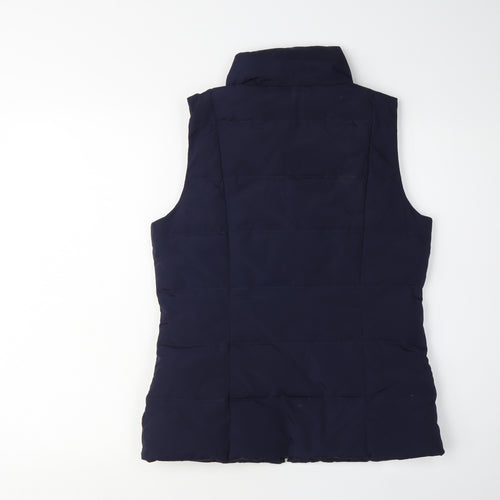 Monsoon Women's Blue Waistcoat - Size S, Puffer Style
