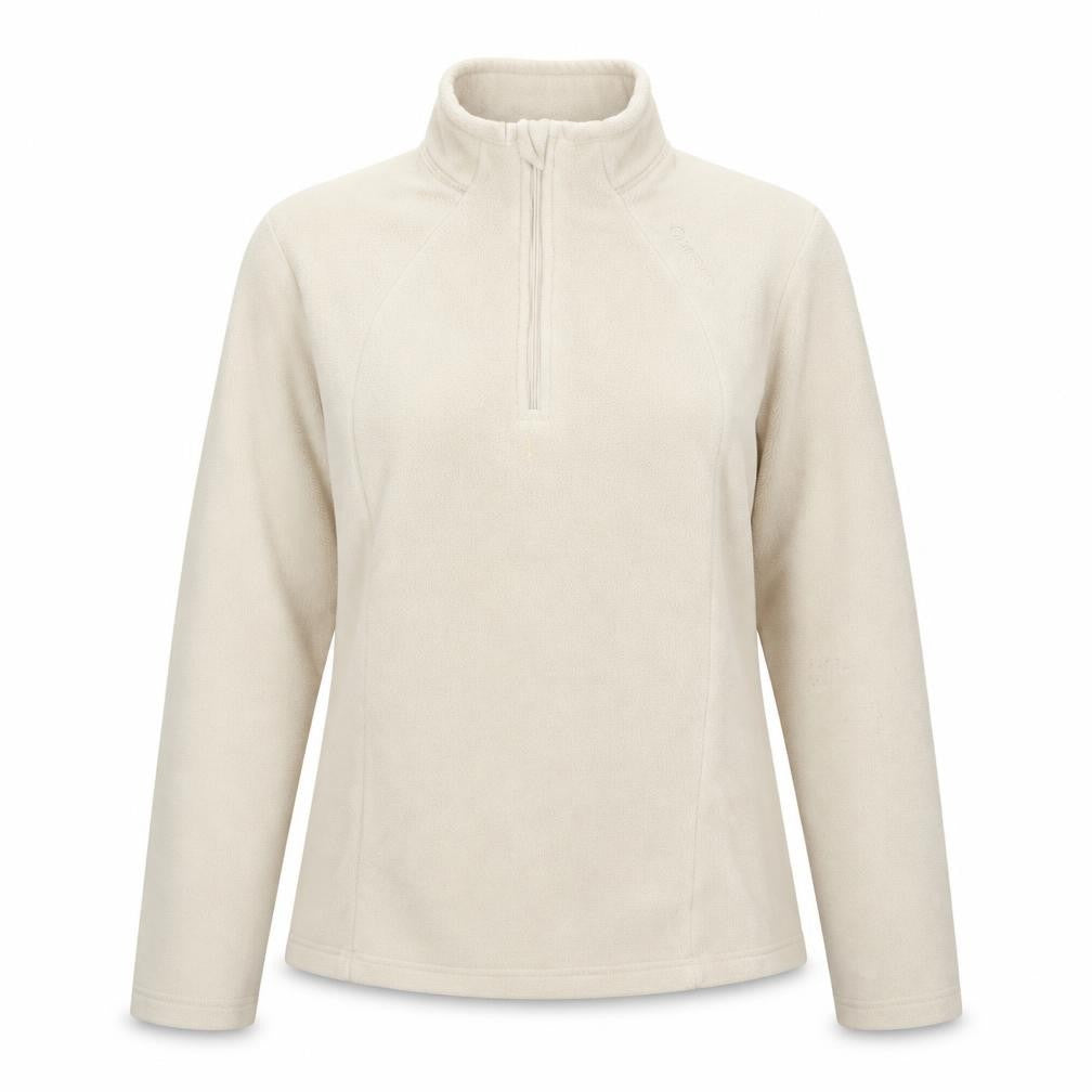 Front view of Quechua Women’s Beige Fleece Pullover - Medium