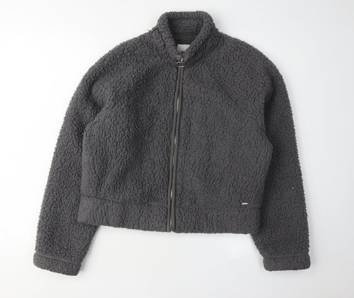 Hollister Women’s Grey Cropped Casual Jacket Size S