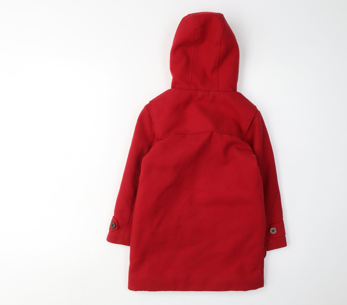 JoJo Maman Bébé Red Girls Duffle Coat 4-5 Years Hooded