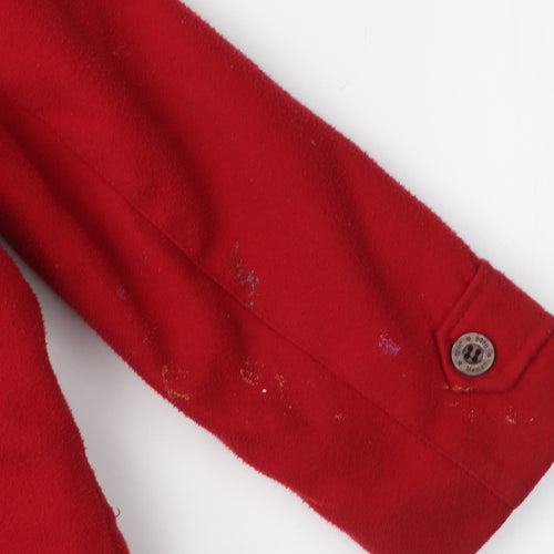 JoJo Maman Bébé Red Girls Duffle Coat 4-5 Years Hooded