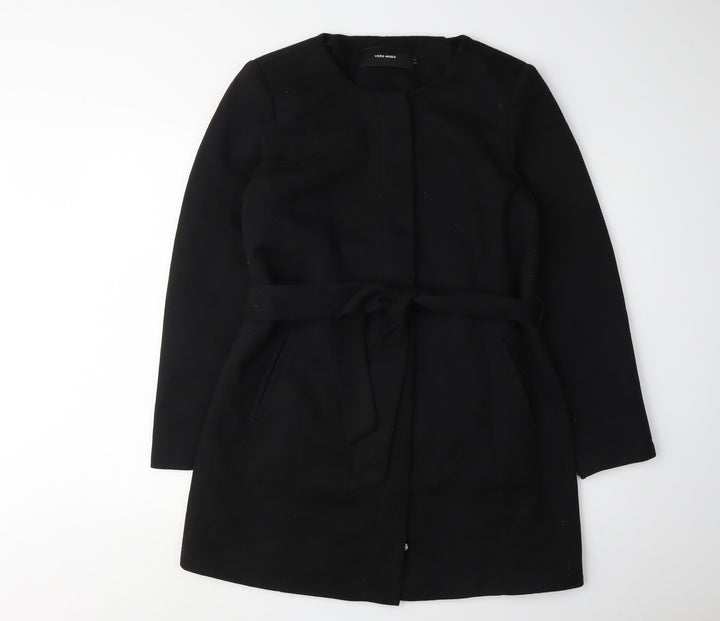 Vero Moda Women's Black Coat Large Belted