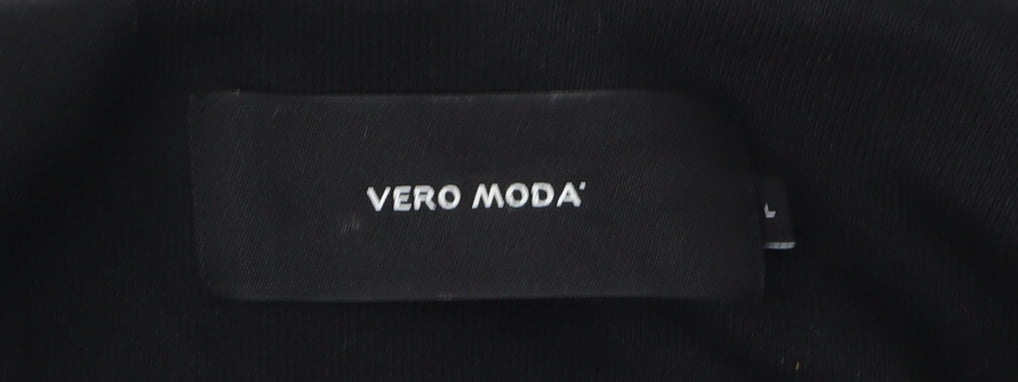 Vero Moda Women's Black Coat Large Belted