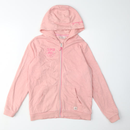 Lee Cooper Girls Pink Full Zip Hoodie - Size 24