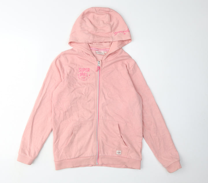 Lee Cooper Girls Pink Full Zip Hoodie - Size 24