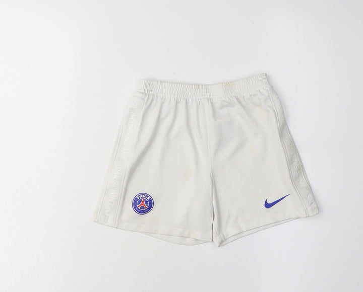 Nike Boys White Football Shorts M - Athletic Comfort Polyester