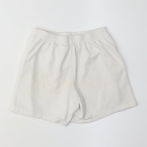 Nike Boys White Football Shorts M - Athletic Comfort Polyester