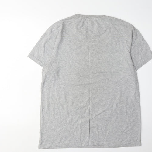 Rocha John Rocha Men's Grey Graphic T-Shirt Medium