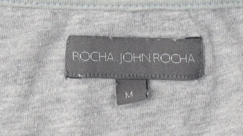 Rocha John Rocha Men's Grey Graphic T-Shirt Medium