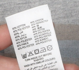 Rocha John Rocha Men's Grey Graphic T-Shirt Medium