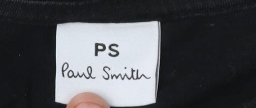 Paul Smith Unisex Black Love T-Shirt, M