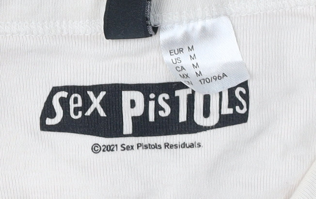 Sex Pistols Music Graphic T-Shirt, Beige, Size 12, Spring/Summer