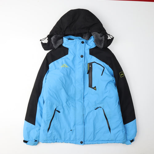Outdoor Boys Blue & Black Puffer Jacket with Hood - Size L