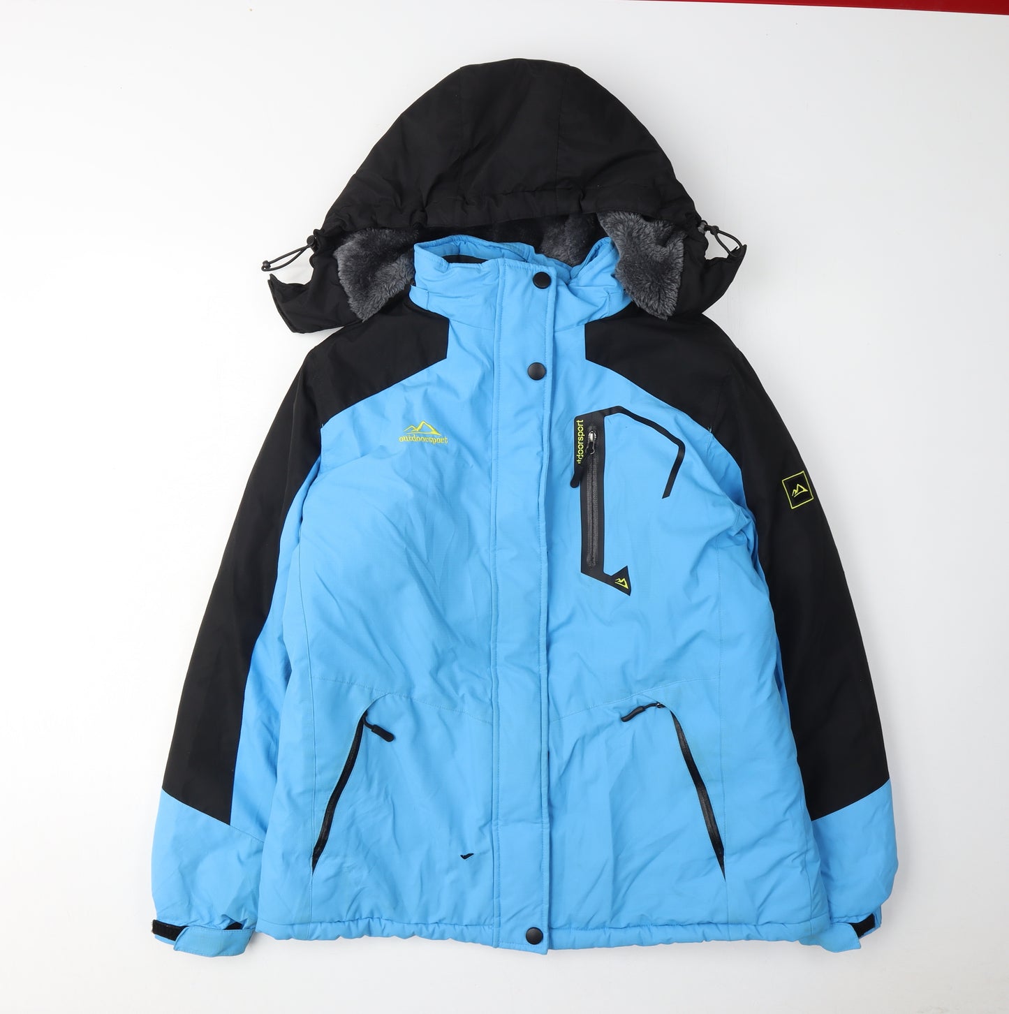 Outdoor Boys Blue & Black Puffer Jacket with Hood - Size L