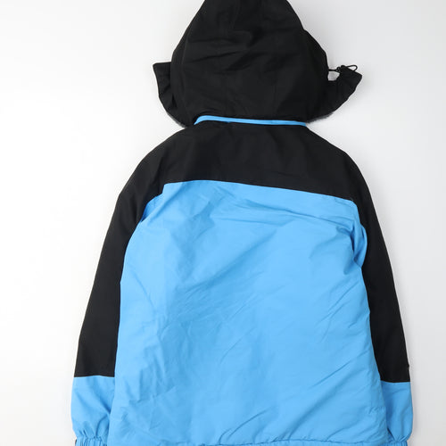 Outdoor Boys Blue & Black Puffer Jacket with Hood - Size L