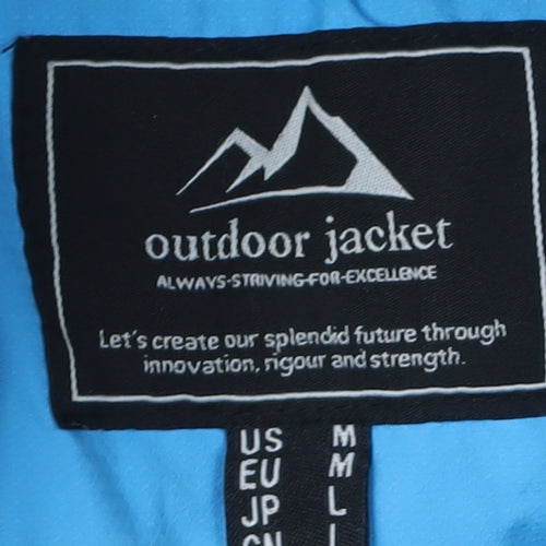 Outdoor Boys Blue & Black Puffer Jacket with Hood - Size L
