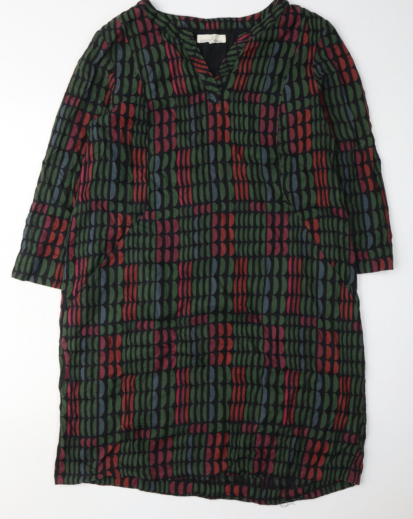 Seasalt Cornwall Women's Multicoloured V-Neck Dress, Size 14