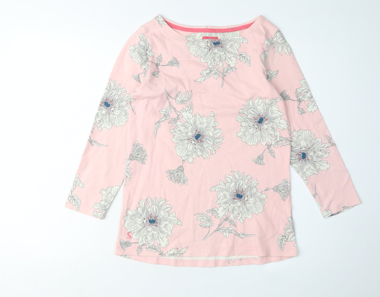 Joules Women's Pink Floral T-Shirt XS