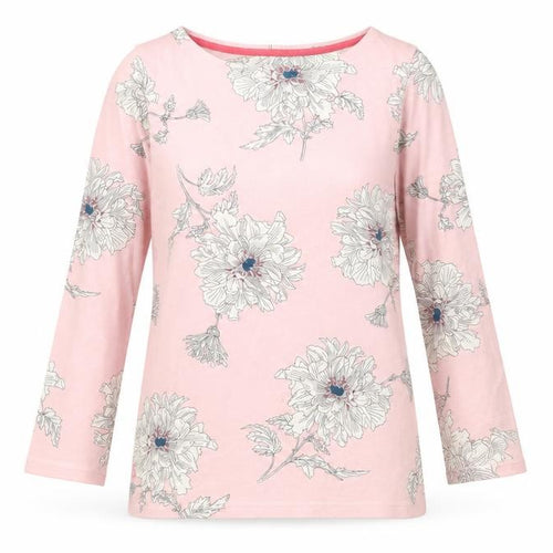Joules Women's Pink Floral T-Shirt XS