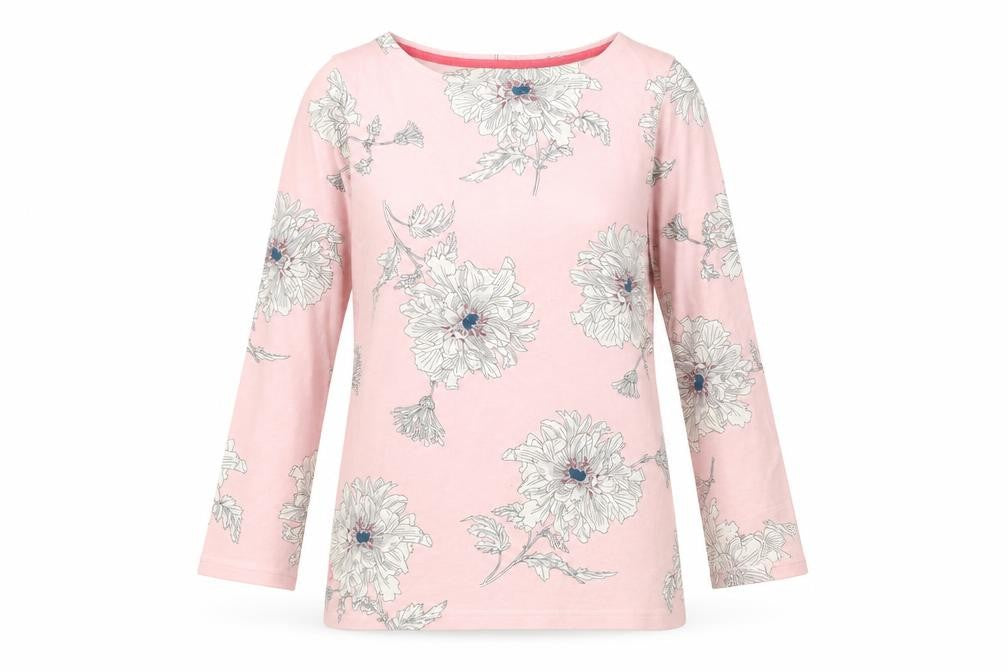 Joules Women's Pink Floral T-Shirt XS