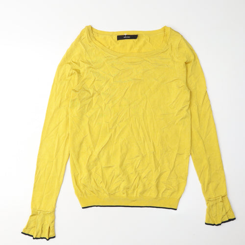Vero Moda Women's Yellow Pullover Jumper, M, Boat Neck