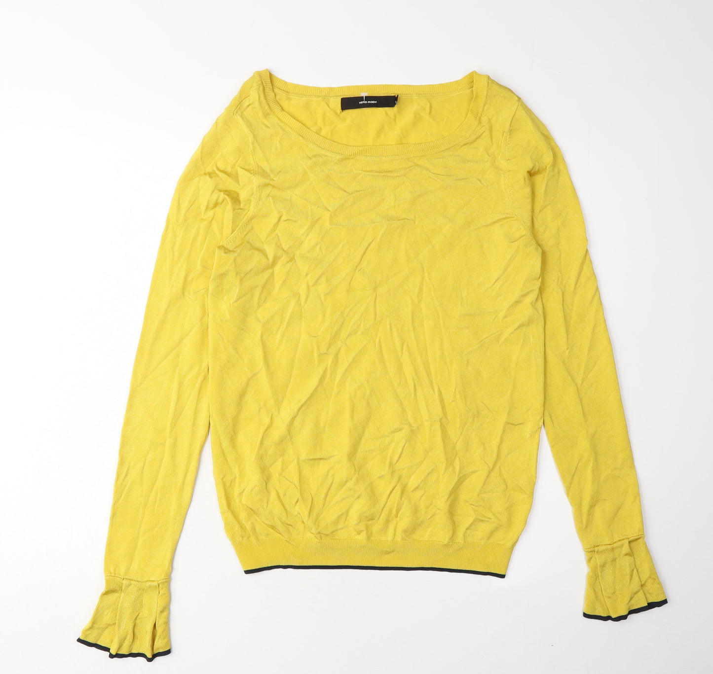 Vero Moda Women's Yellow Pullover Jumper, M, Boat Neck