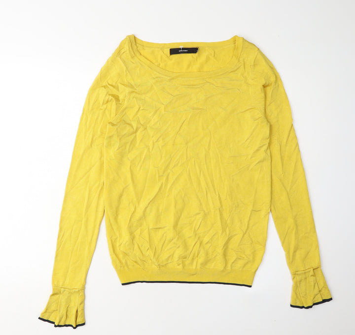 Vero Moda Women's Yellow Pullover Jumper, M, Boat Neck