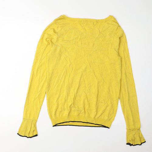Vero Moda Women's Yellow Pullover Jumper, M, Boat Neck