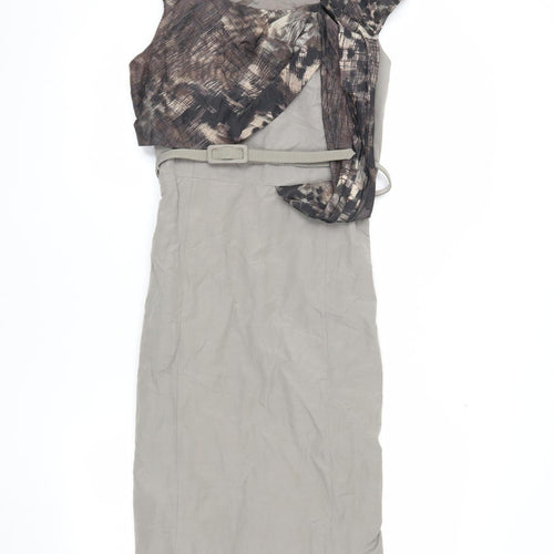 Ella Boo Women's Grey Asymmetric Dress Size 8