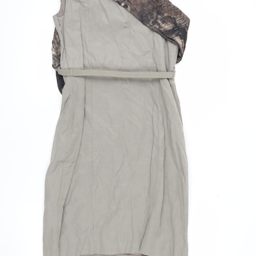Ella Boo Women's Grey Asymmetric Dress Size 8