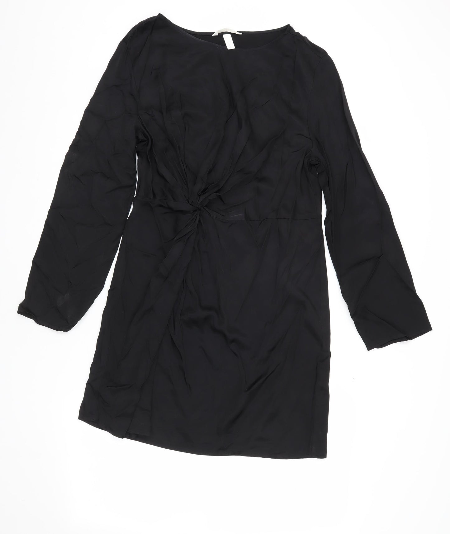 H&M Women's Black Long Sleeve Dress, Size 8